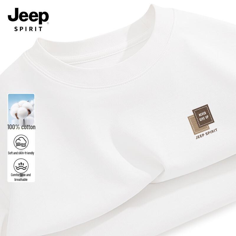 JEEP SPIRIT Men's Long-Sleeve Cotton T-Shirt