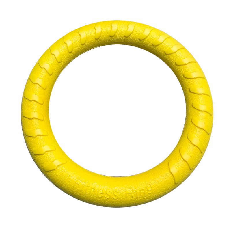 7cm Bite-Resistant EVA Foam Flying Disc Training Ball with Rope and Pull Ring.