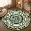 Vintage Floral Medallion Pattern Round Area Rug Elegant Home Decor Floor Cover for Living Room Bedroom Lounge Dining