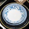 Jieya Jie 7-inch Chinese Blue & White Underglaze Ceramic Plate (4-Pack)