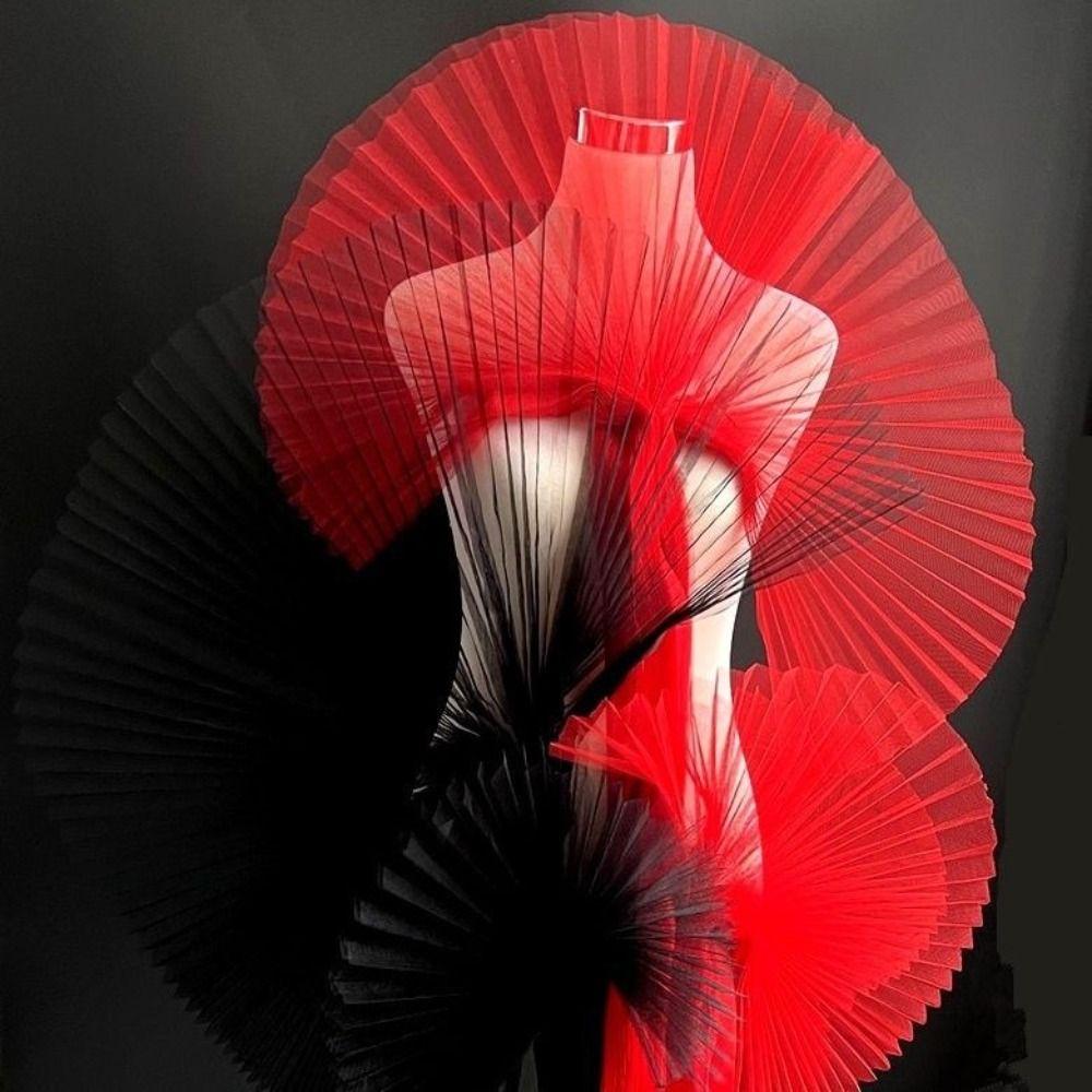 Fashion Diy Material 3D Wedding Dress Accessories New Pleated Hard Mesh Fabric