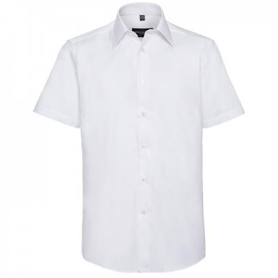 Mens Oxford Easy-Care Tailored Short-Sleeved Shirt