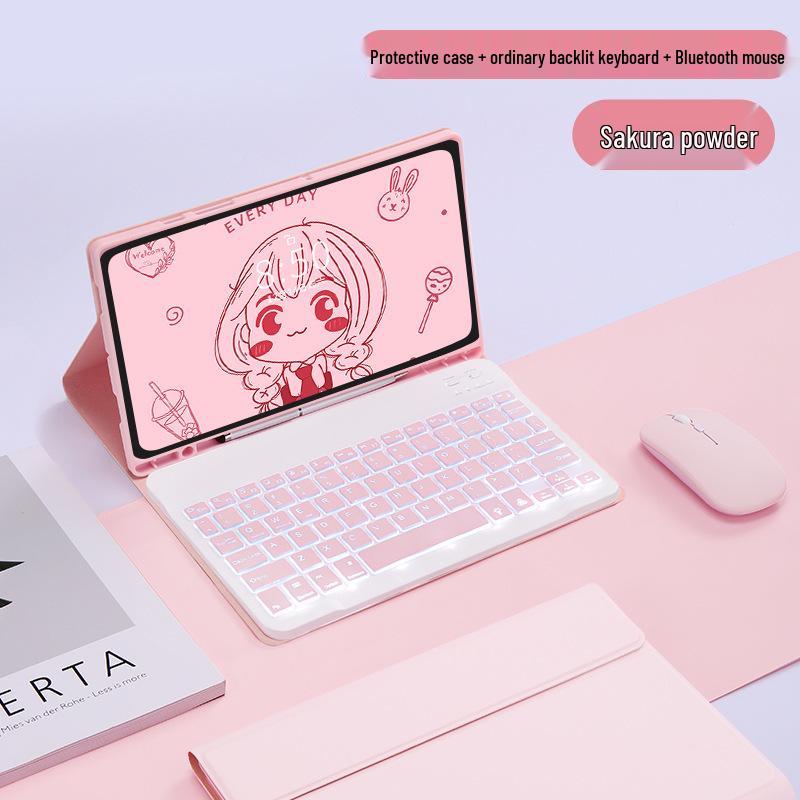 

Кожаный чехол для Samsung Tab A9 со слотом для стилуса, совместимый с S10, Bluetooth-клавиатурой и мышью, магнитная подставка. S9/S9 FE/S10/S10 Lite (10.9 )