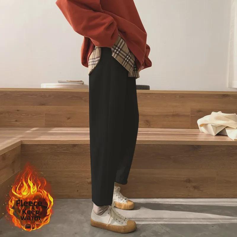 Těhotenské manšestrové mrkvové kalhoty - Zimetový samet, Zeštíhlující volný střih, Módní babičkovský styl