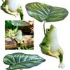 Froschstatue Grüne Froschfigur Gartenornament Froschdekorationen Feengarten Dekoration