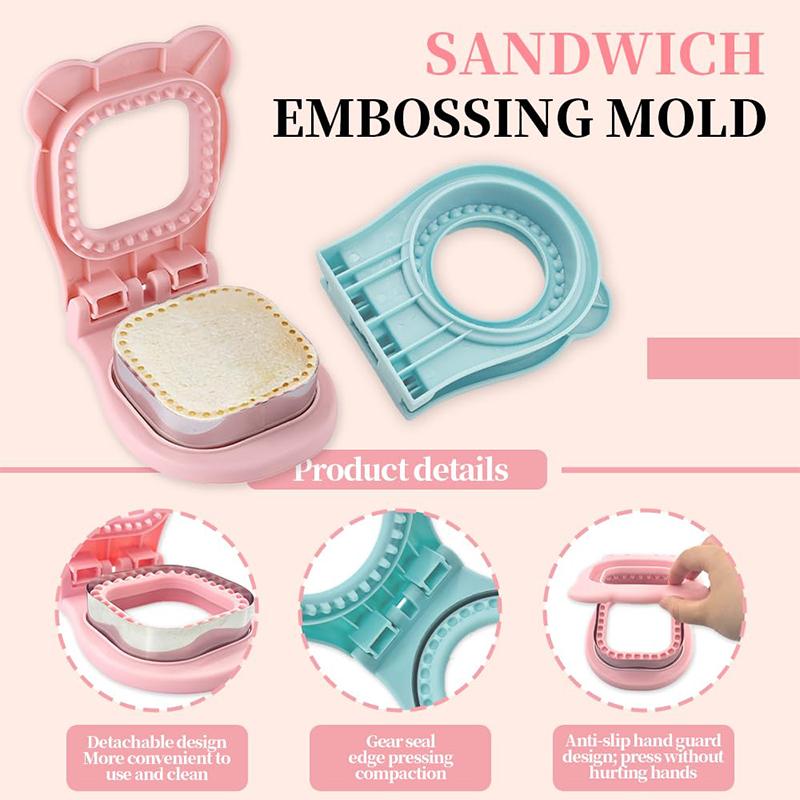 Sandwich Cutter And Sealer Set,Heart-Shaped Sandwich Maker With Seal Edge