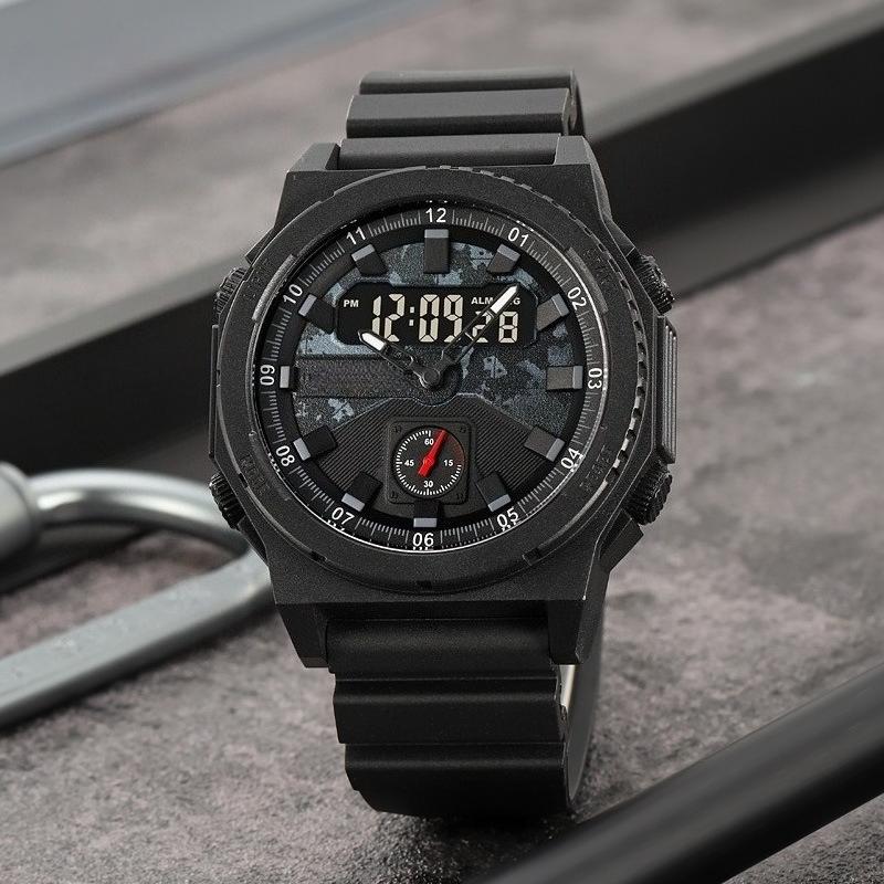 LED Waterproof Mens Sports Watches Alarm Clock Analog Digital Display Quartz Military Wristwatch