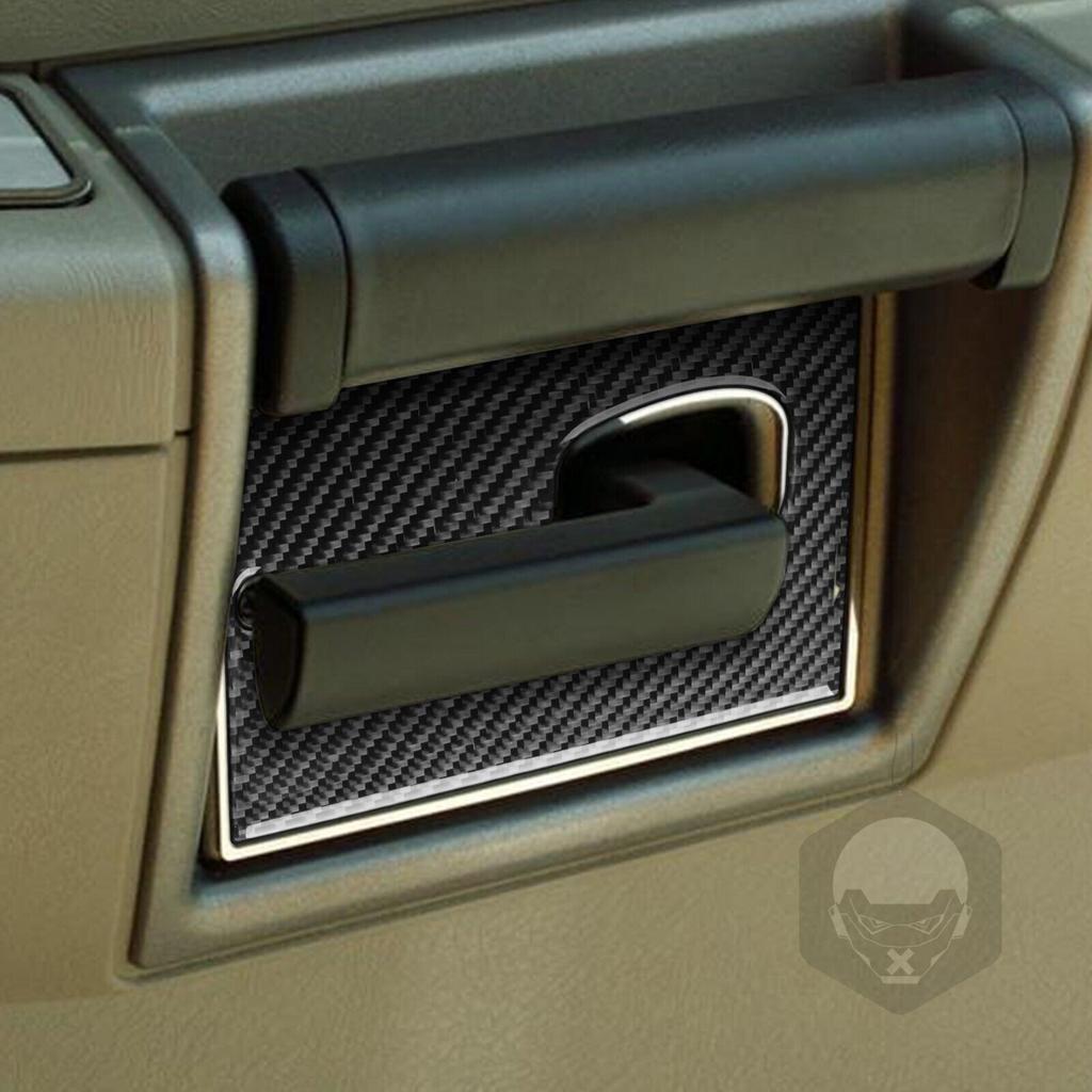 4x Real Carbon Fiber Interior Door Handle Panel Cover Trim For Hummer H2 2003-07