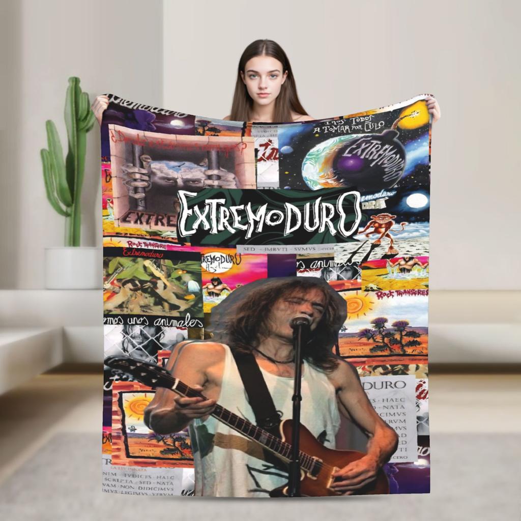 Extremoduro Spanish Hard Rock Band Blankets Warm Fashion Plush Throw Blanket For Bed Decorative Flannel Bedspread Bed Cover