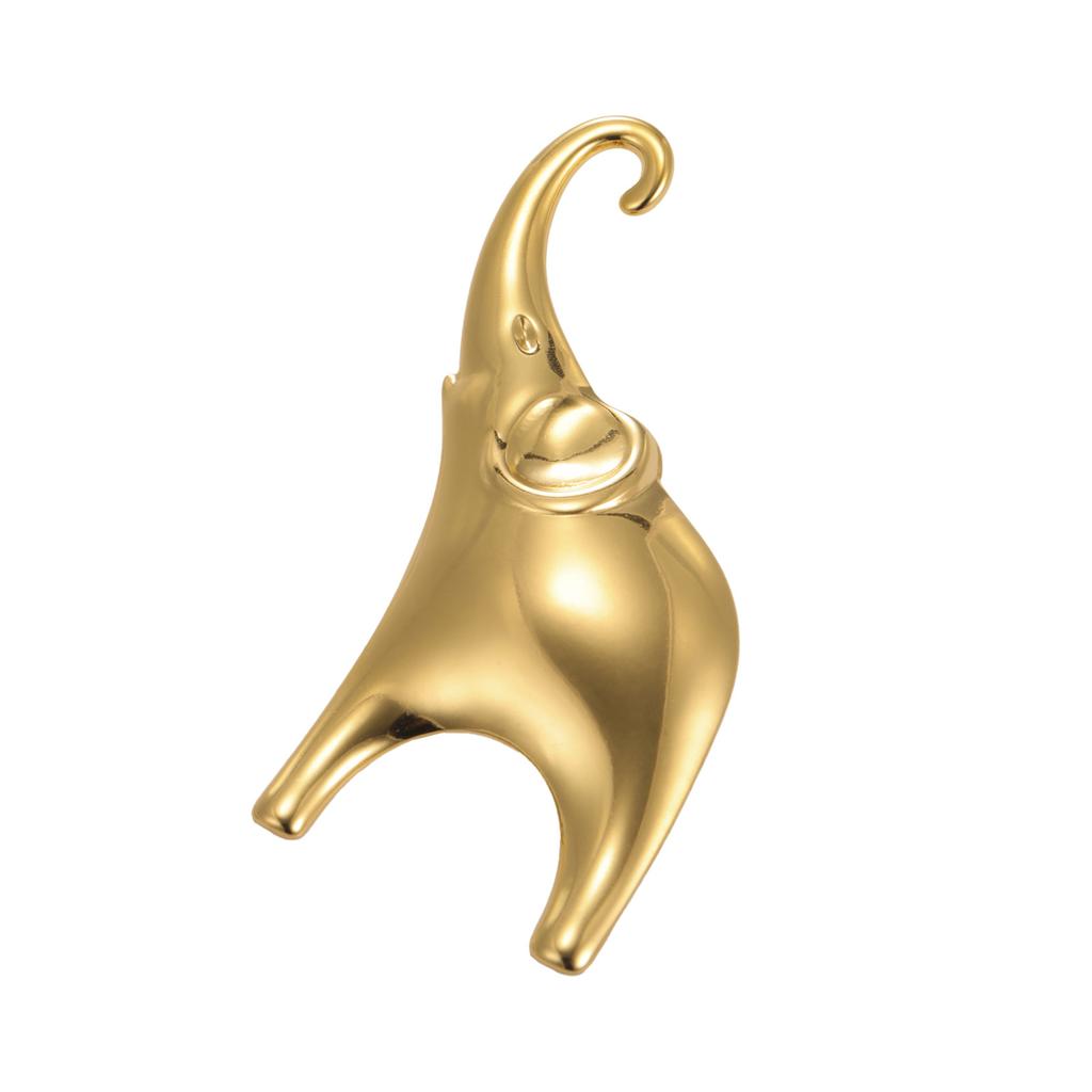 Personality Simple Smooth Metal Elephant Swallow Stainless Steel Animal Broochs for Women Men Decorate Clothes Jewelry Accessory