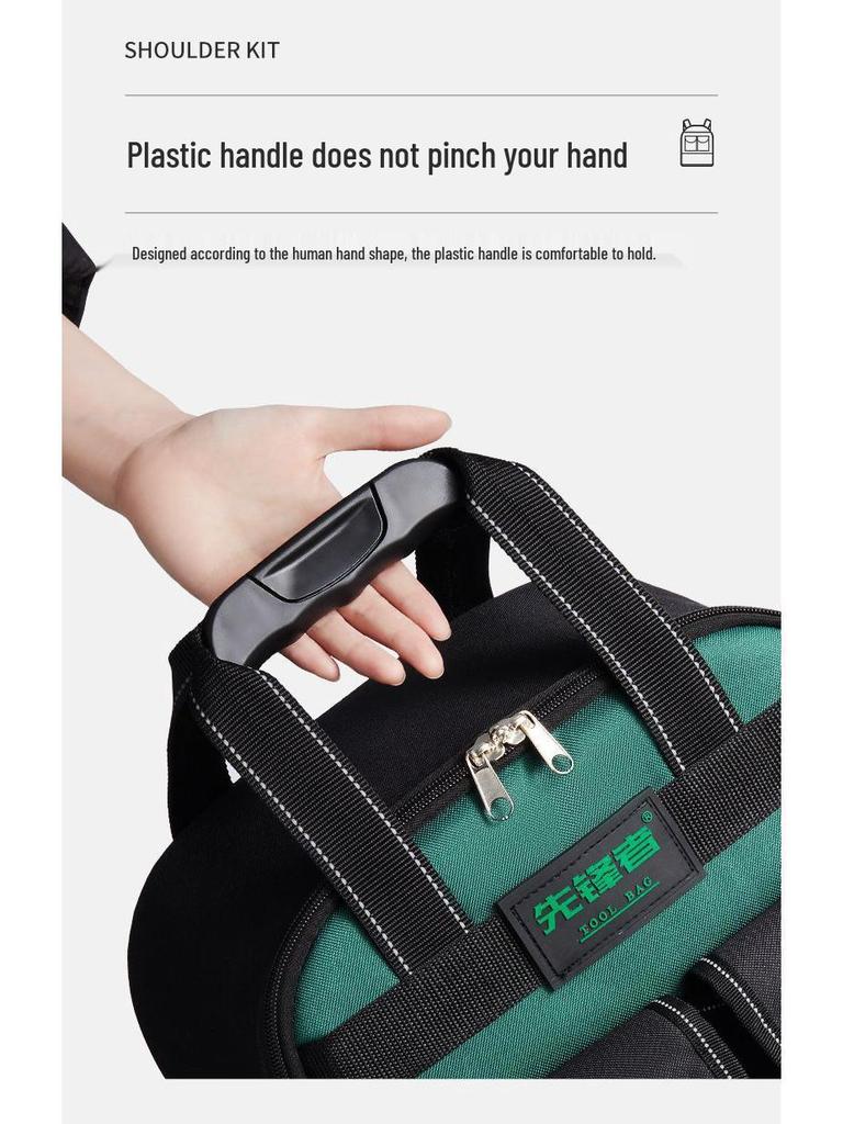 Heavy-Duty Double Shoulder Tool Backpack: Durable, Thickened, Multi-Functional, Large Capacity for Electrician Repairs