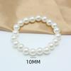 4-10mm Beige Imitation Pearl Beads Free Adjust 18cm Girth Elastic Bracelet for Women Various Sizes Wedding Gift