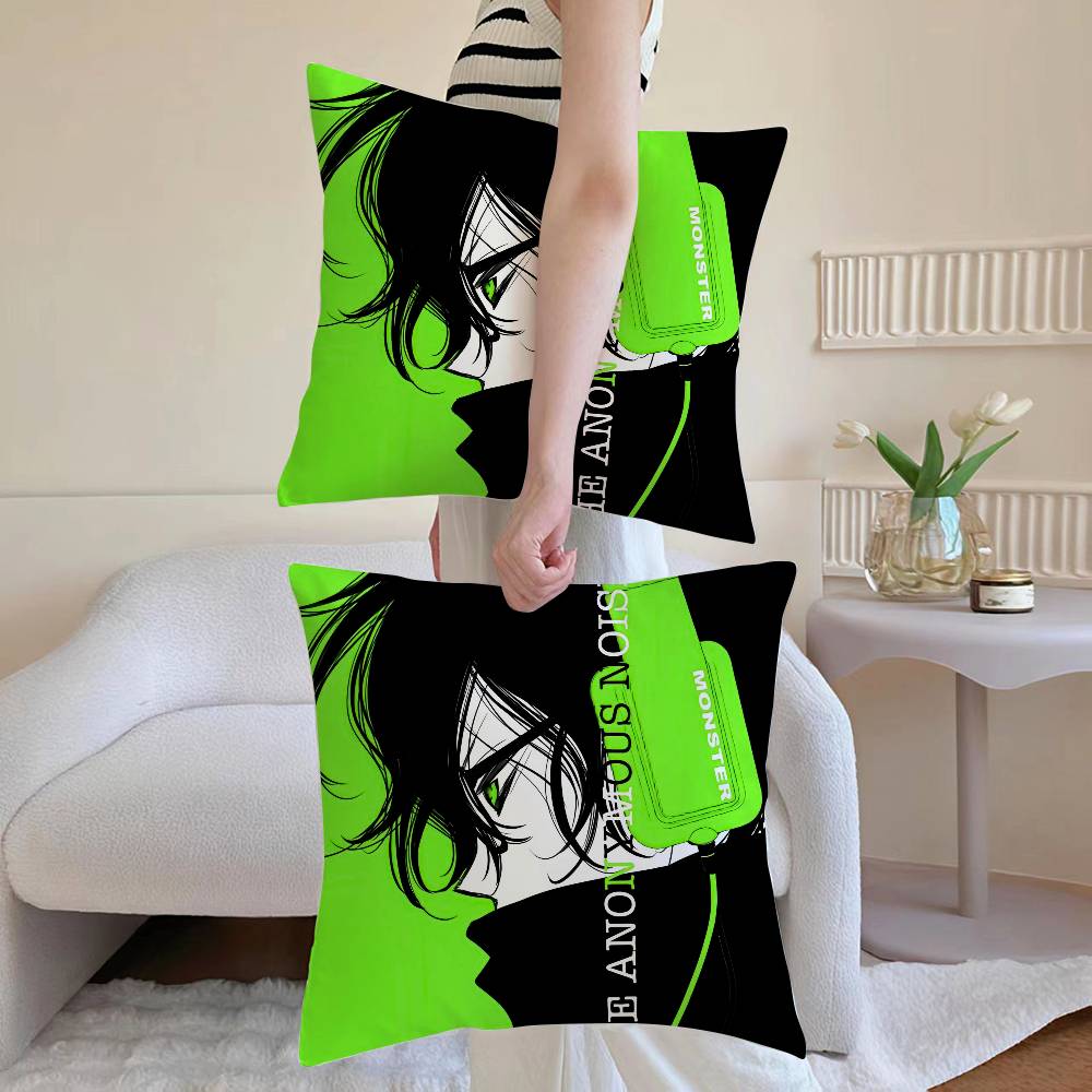 S-Sakaki Momo Anime Pillow Case Sofa and Living Room Decorative Cushion Covers Dust-proof and Mite-proof Invisible Zipper
