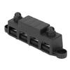 4 Position Bus Bar M10 Studs Power Distribution Block for Automobile RV Yacht 48VDC 250A Black