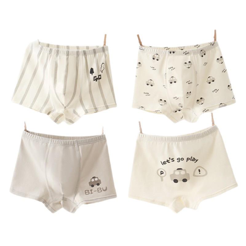 Silke Antibakteriell Gutter Ren Bomull Boksershorts for Barn