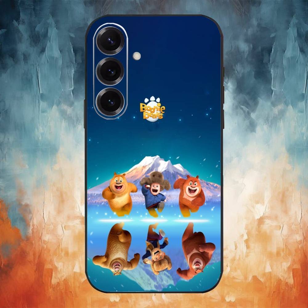Cartoon Boonie Bears Phone Case For Samsung Galaxy A91,80,73,72 ,71,53,52,32 ,31,22,21s,20,Soft Black Case