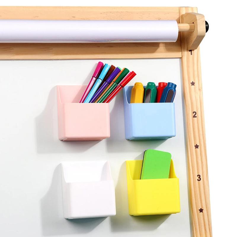 Large Capacity Household Refrigerator Magnetic Absorption Storage Box Shelf Office Whiteboard Pen Holder Stationery Organizer