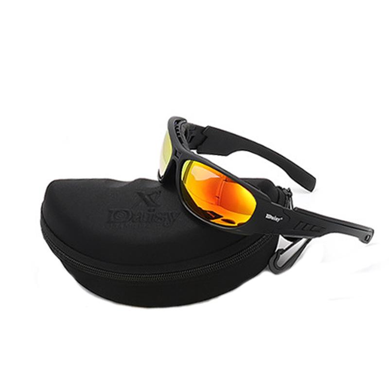 Daisy C6 Taktische Brille zum Schießen, Sportbrille für den Außenbereich, winddicht, sanddicht, explosionsgeschützte Schutzbrille, Sonnenbrille