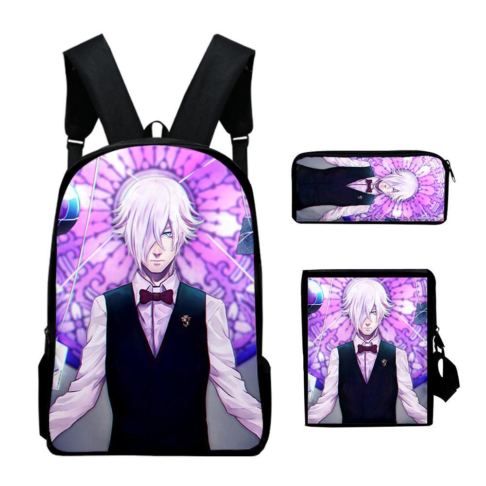 Klassisch Neuheit Cool Tod Parade 3D-Druck 3 Stück/Set Schüler Rucksäcke Laptop Tagesrucksack Rucksack Schräg schultertasche Federmäppchen