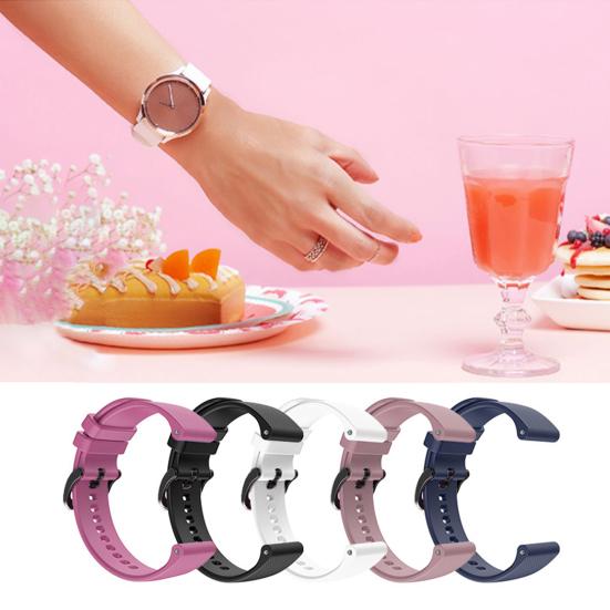 Watch Band 20mm/22mm Plaid Soft Silicone Watchband Wrist Strap Replacement for Garmin Venu SQ/Venu/Vivoactive 3 4/Forerunner 245