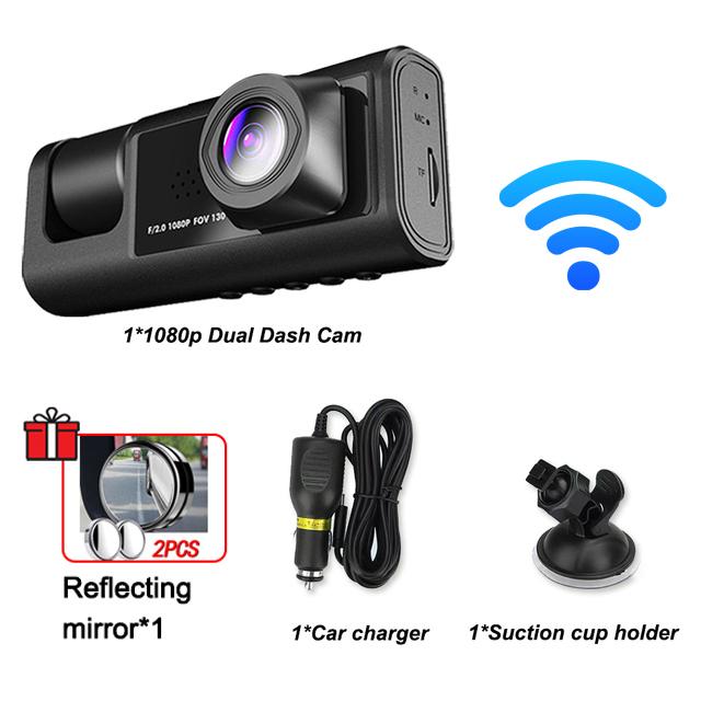 

Видеорегистратор для автомобилей, приложение WIFI, автомобильный видеорегистратор, видео 1080P, передняя камера для автомобиля, камера заднего вида, черный ящик, автомобильные аксессуары NONE