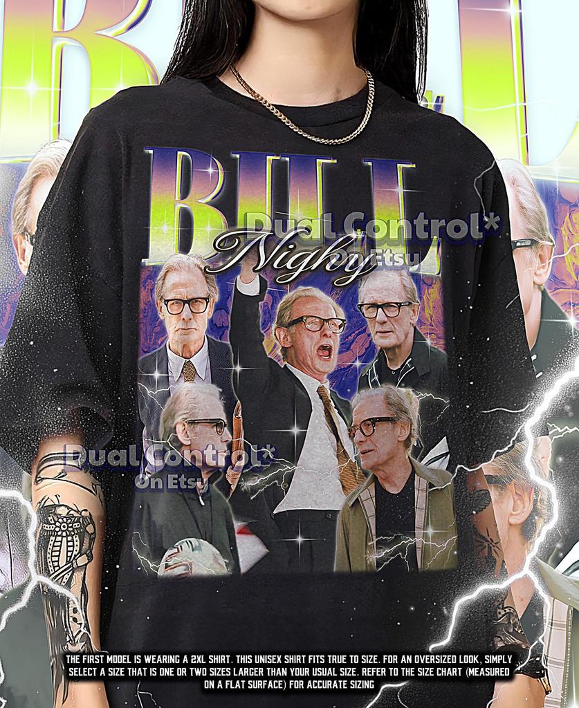 Bill Nighy Shirt, Bill Nighy Vintage Shirt, Nighy Retro Tee, British Legend Bootleg, Indie Star Look #saf