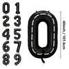 1pcs 40inch imitation American black and white striped line racing theme large digital white digital party decoration big number