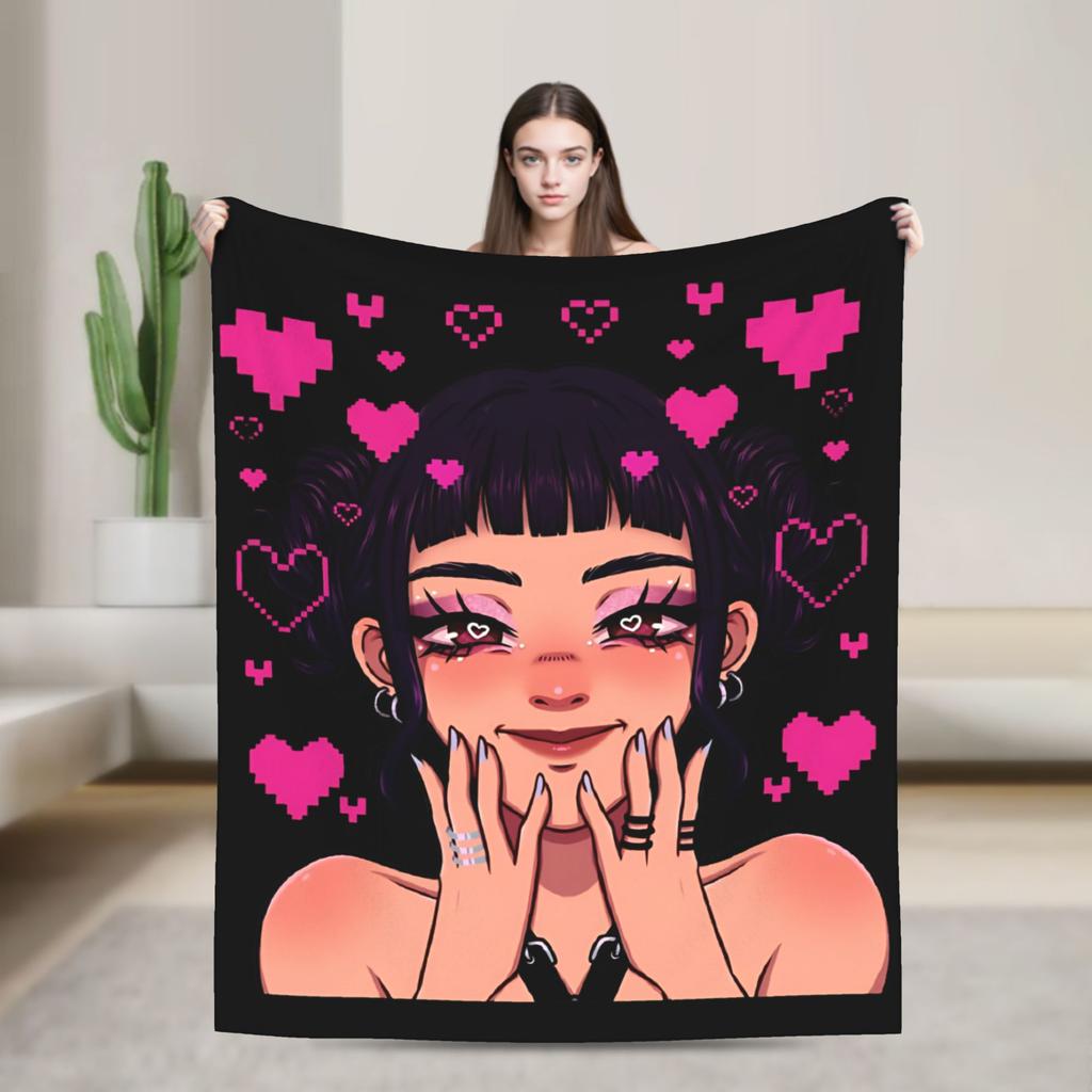 Saja Boys Kpop Demon Hunters Blankets  Flannel Awesome Soft Throw Blanket for Chair Covering Sofa  Winter