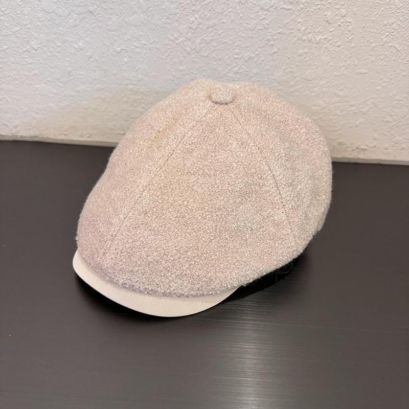 Retro Simple Vintage Solid Color Women Casual Beret Cap For Autumn Winter And