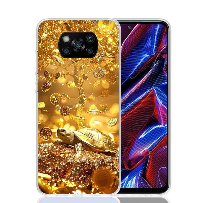 

Чехол для телефона с принтом «Золотой узор» для Xiaomi Poco X7 X6 X5 Pro F7 Ultra Redmi 15C 15 13 13C 12 12C 10 10A 10C 9 9A 9C 9T Cov Xiaomi Poco X7
