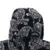 Stussy FW21 Cashew Flower Fleece Hooded Logo Jacket Unisex Jacket Black 118452
