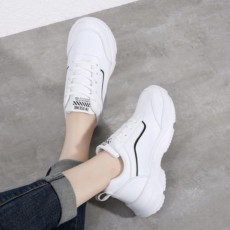 Fashion Women Water Proof Solid Comfort Sneakers Breathable Sports Shoes Outdoor Walking Flats Casual Soft Leather Shoes 2025