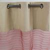 Sheer Curtain Silk Effect with Cotton Jute Strawberry 110x250
