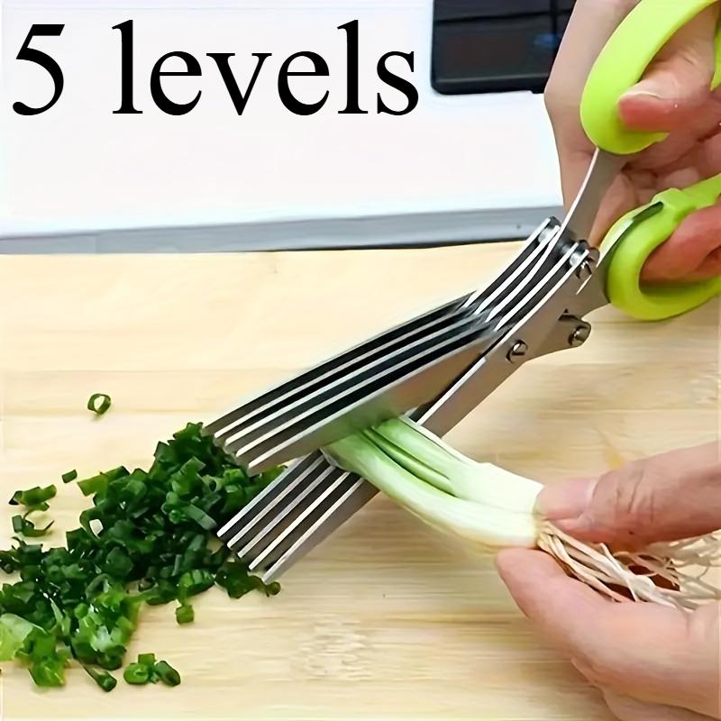 Stainless Steel Kitchen Scissors - Versatile Onion and Vanilla Chopper for BBQ and Indoor Use, Food-Safe Stainless Steel Blades, Ergonomic Handles