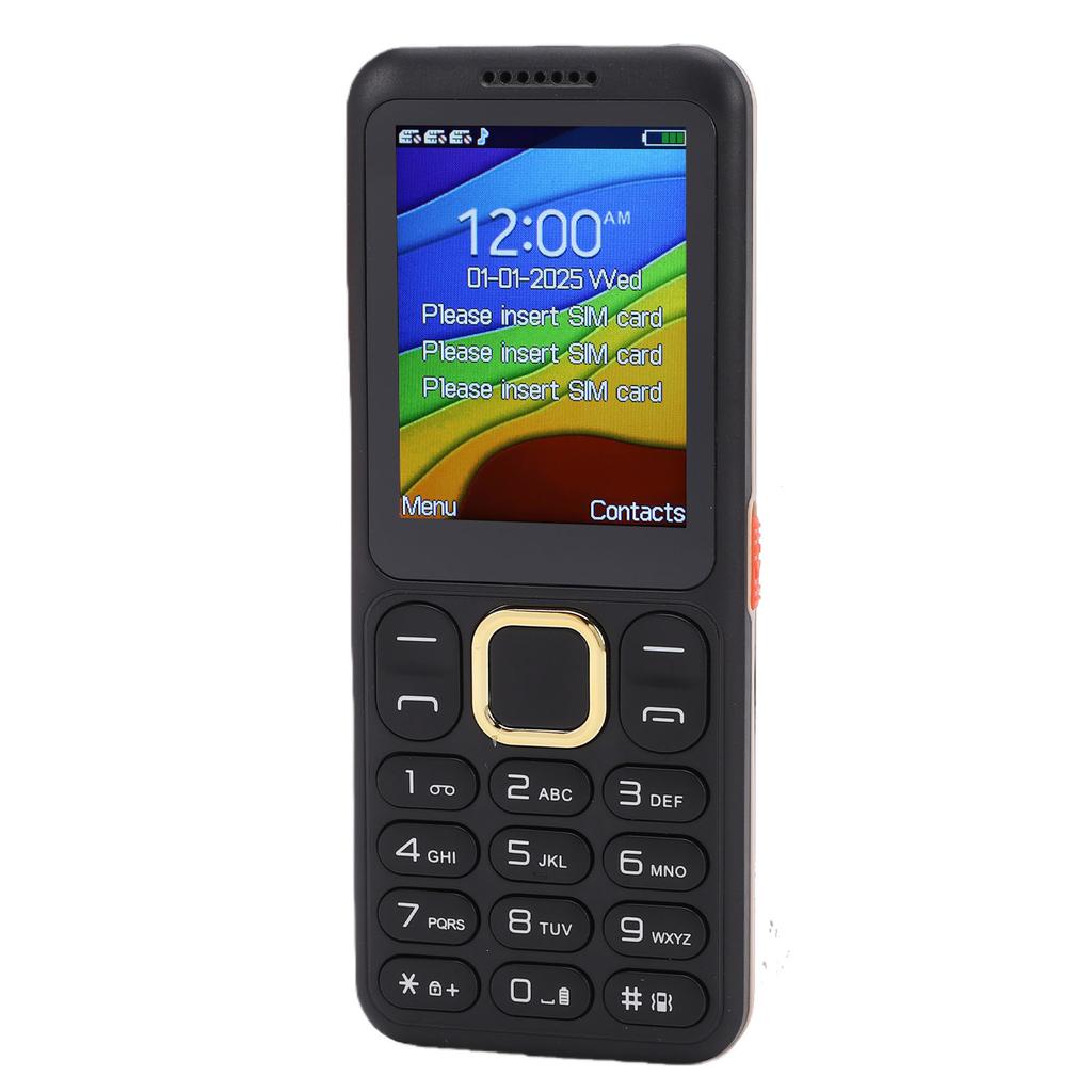 2G Unlocked Phone Triple SIM Big Buttons 2.4 Inch Screen Mobile Phone with SOS MP3 Call SMS Bluetooth FM Function