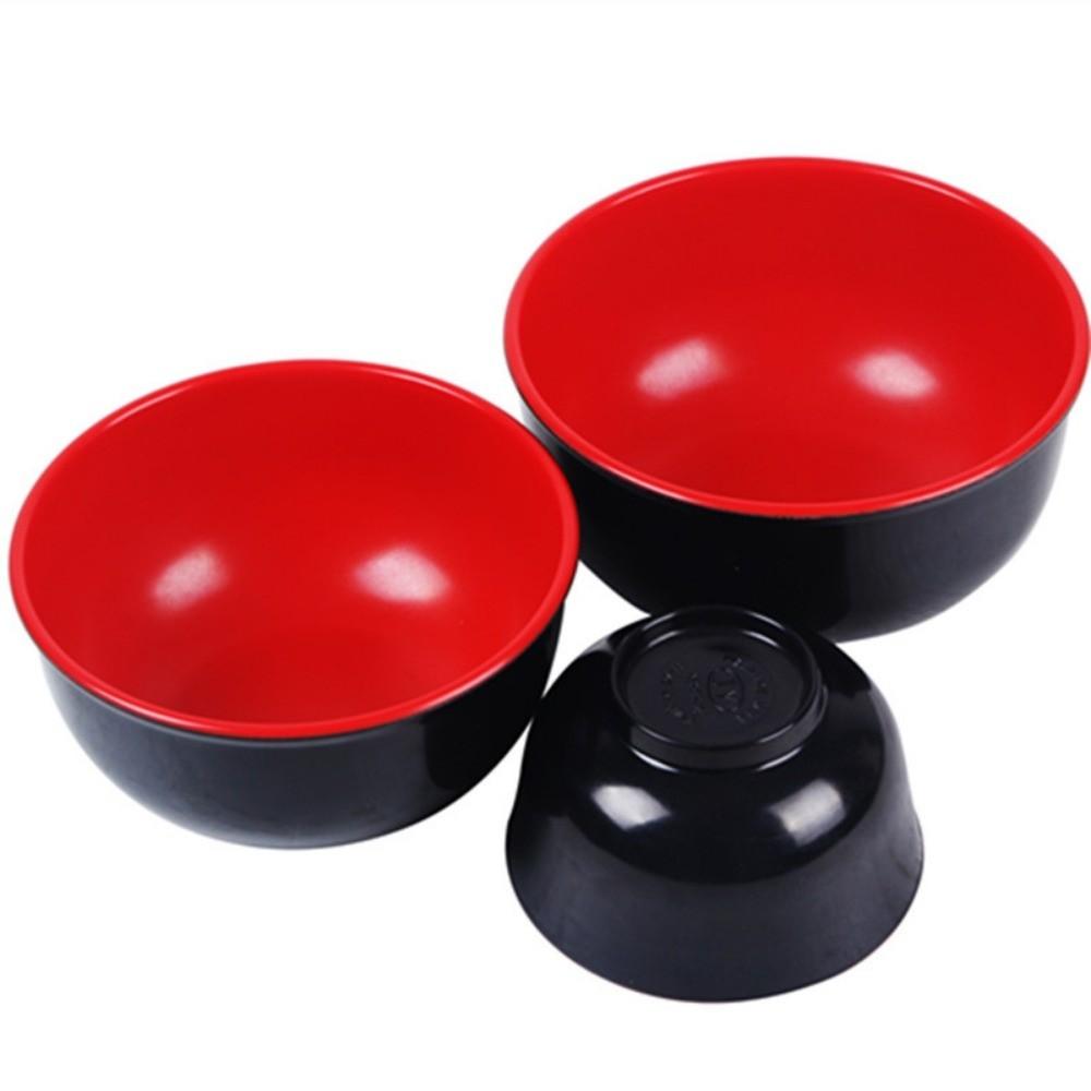 Japanese Style Melamine Bowls Black Red Salad Bowls New Food Containers  Tableware