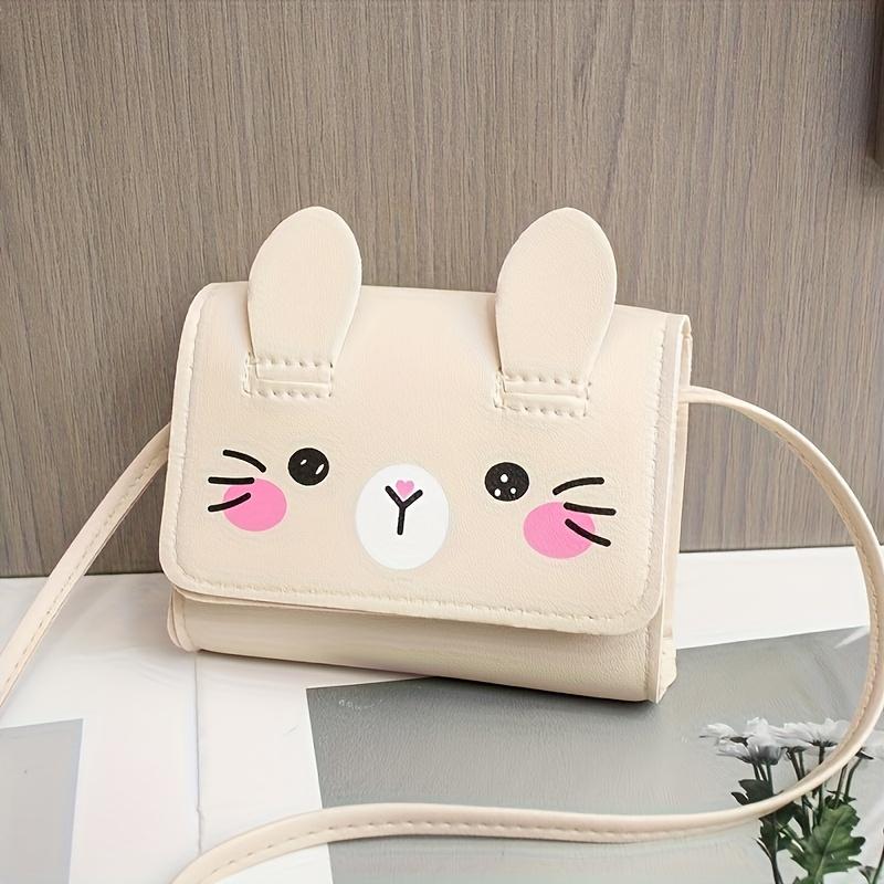 1pc Cute Bunny Face Crossbody Bag with Adjustable Strap Shoulder Bag for Daily Casual Outings, Lightweight Travel, Cartoon Style
