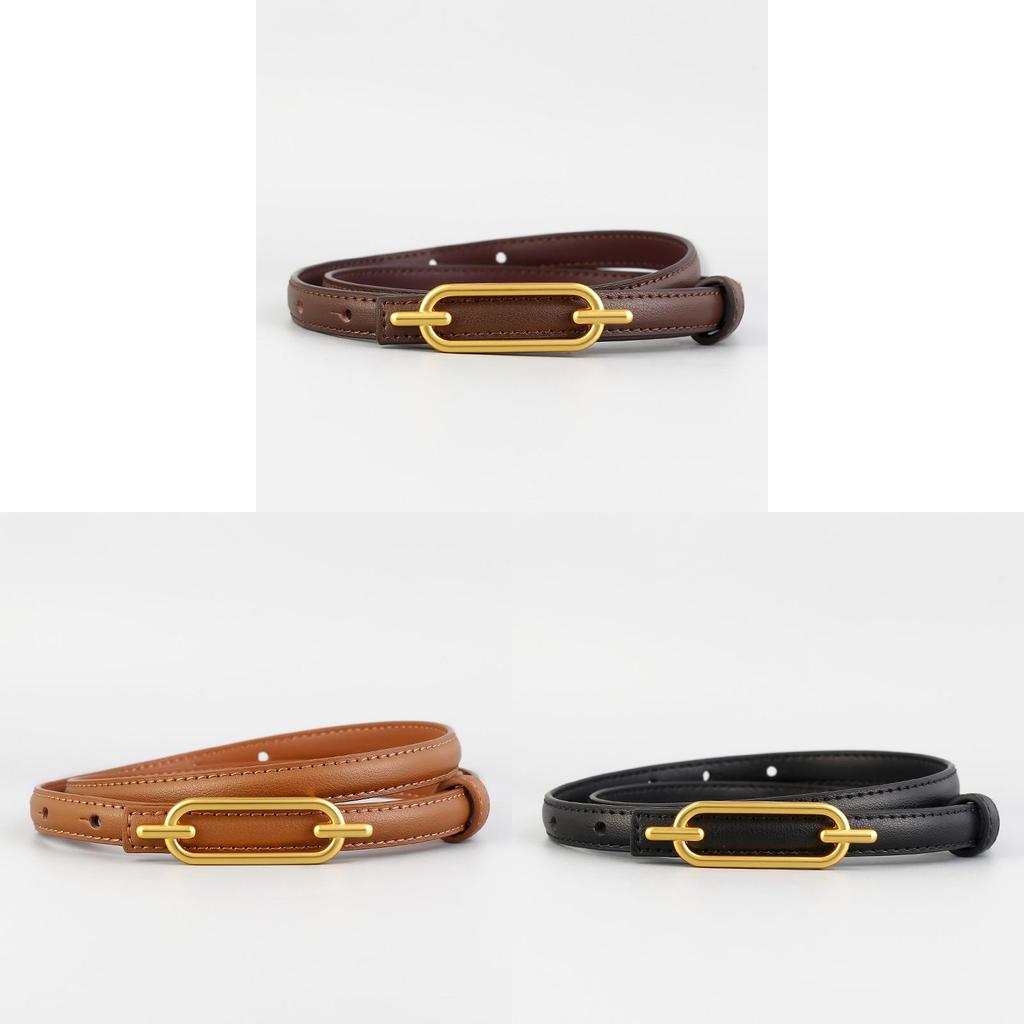Classic Leather Belt For Women With Alloy Buckle Perfect For Casual And Office Wear