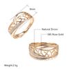Rose Gold Color Wedding Ring For Women Ethnic Hollow Flower Natural Zircon Accessories Trend Daily Vintage Jewelry