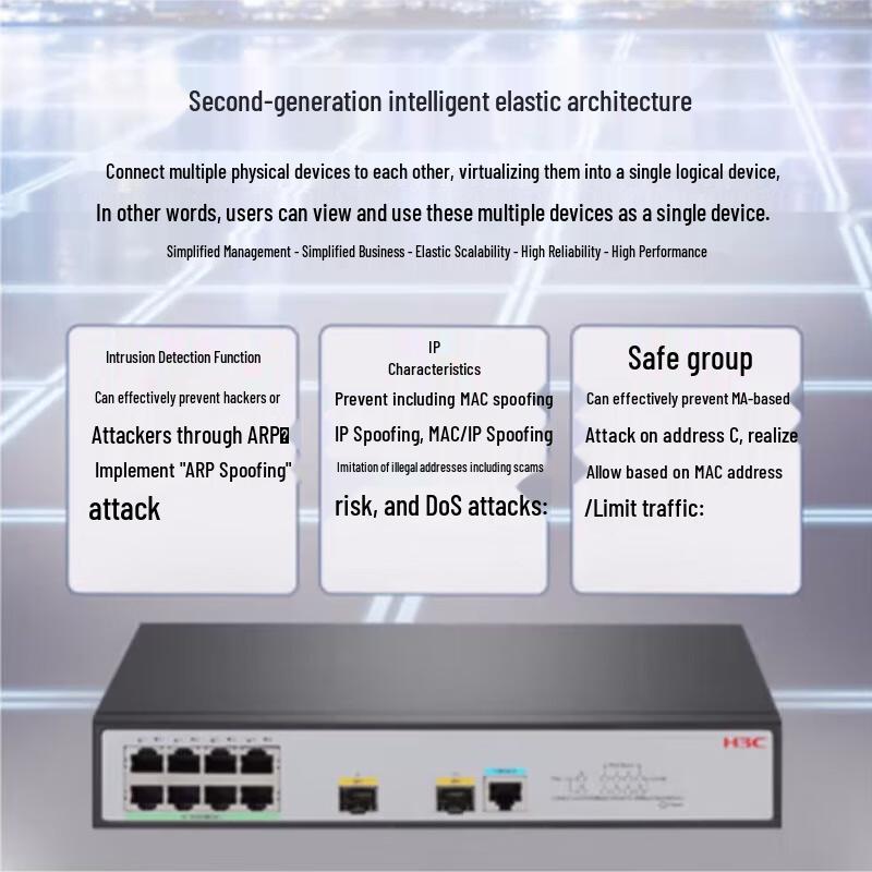 H3C S5008PV5-EI 8-Port Gigabit L2 Managed Enterprise Switch