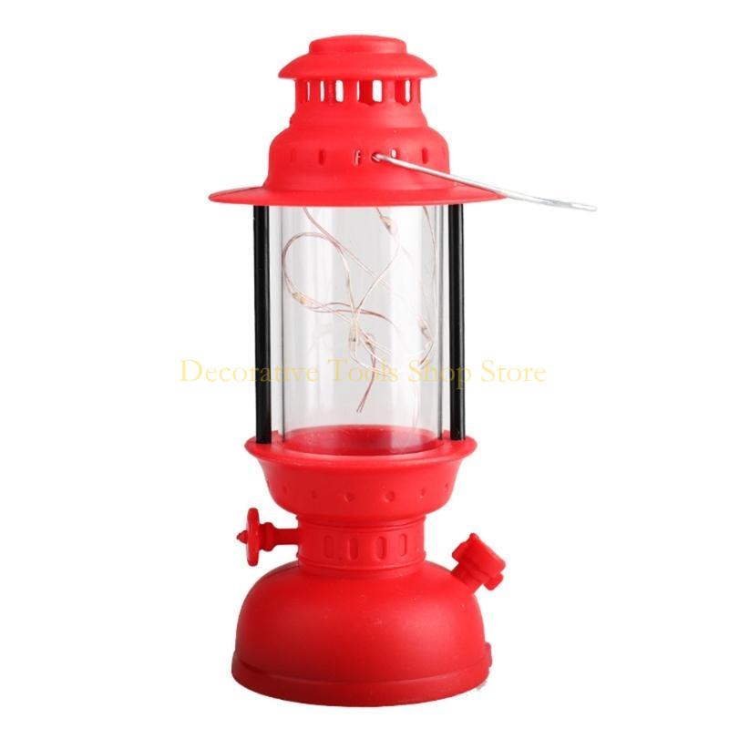 QX2E Vintage Laterne Batterie Hängeleuchte Antike Weihnachten LED Öllampe