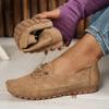 Women's Single Shoes, Outdoor Casual Walking Shoes, Leather Loafers, Mother's Shoes