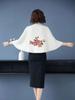 2024 Winter Elegant Loose Batwing Cloak: Fashionable Solid Color Short Shawl for Moms