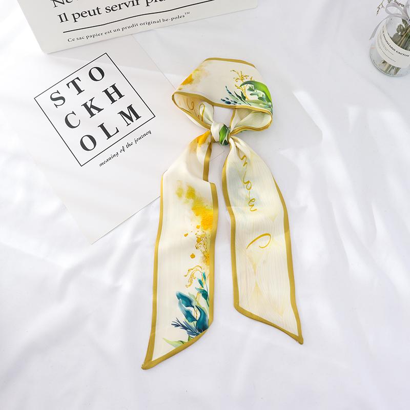 100cm*7cm Summer long fashion female small scarf scarves female flowers hair ribbon hairband women skinny scarf women