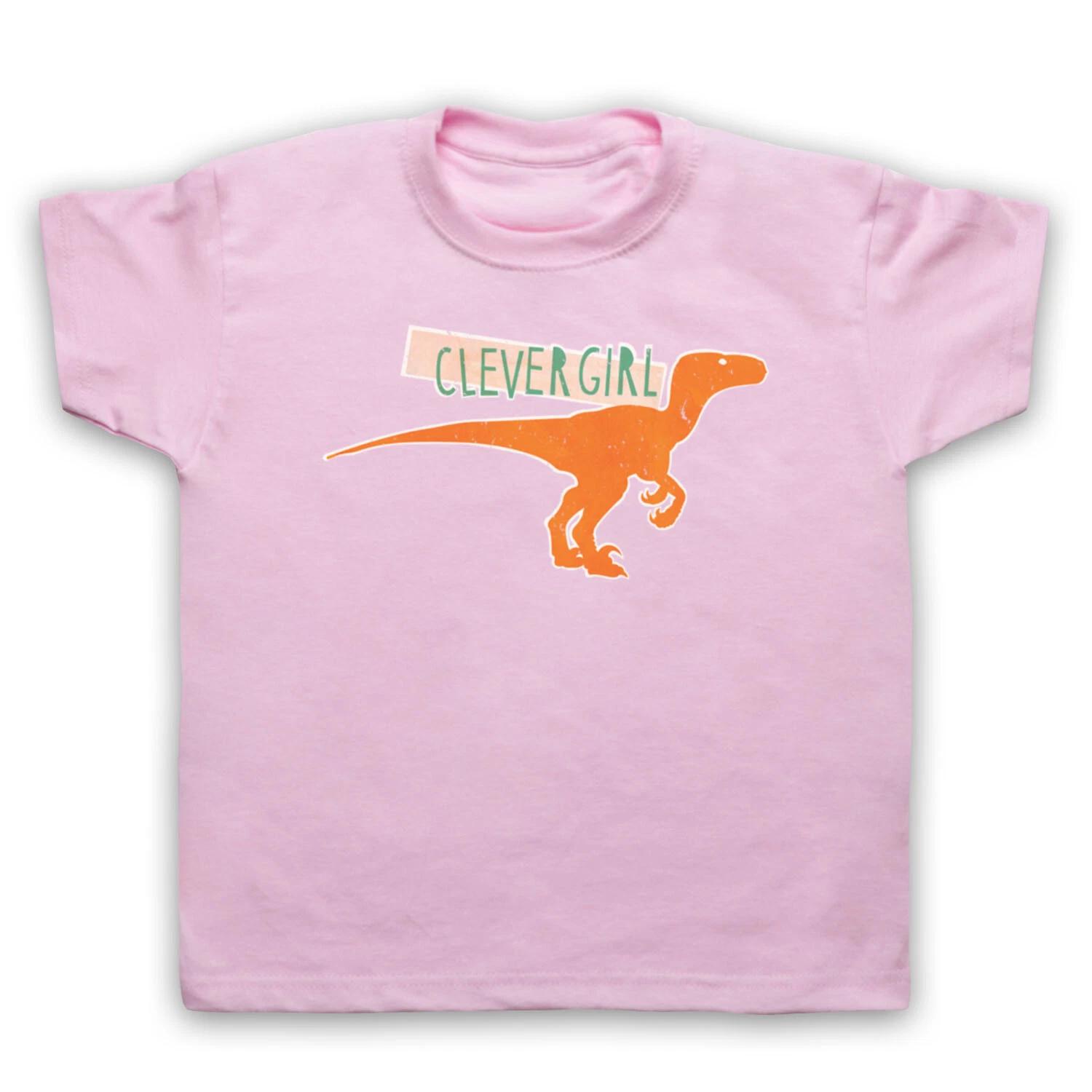 CLEVER GIRL VELOCIRAPTOR UNOFFICIAL JURASSIC PARK QUOTE KIDS CHILDS T-shirt 100