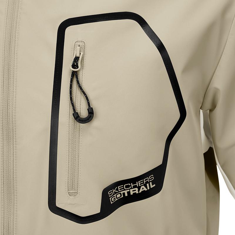 Skechers Outdoor Series Logo Print Comfortable Fashion Casual Versatile Jacket Men Jacket Eggshell P225M044-00V7