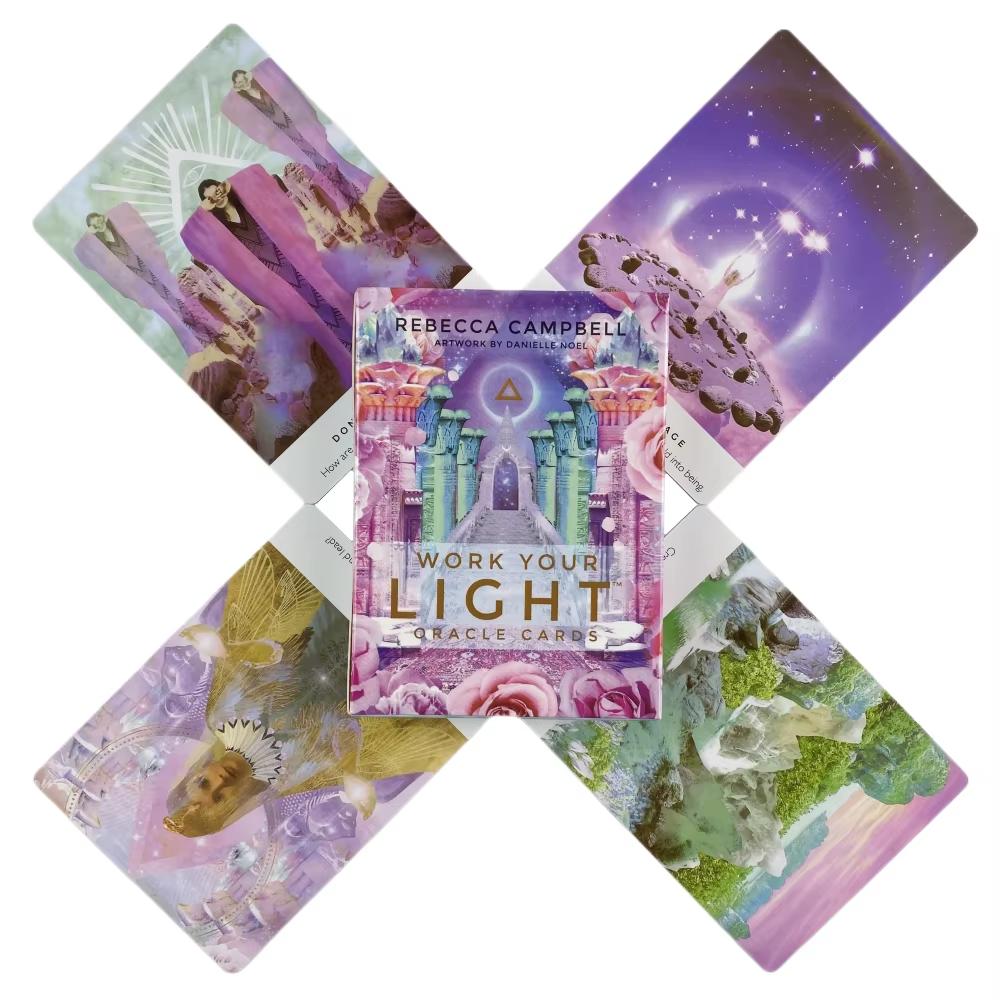 1 Schachtel Tarotkarten „The Light Seer“, 78-Karten-Tarotset in Farbe zum Tarotlesen, Wahrsagen, Wahrsagebrettspielkarten