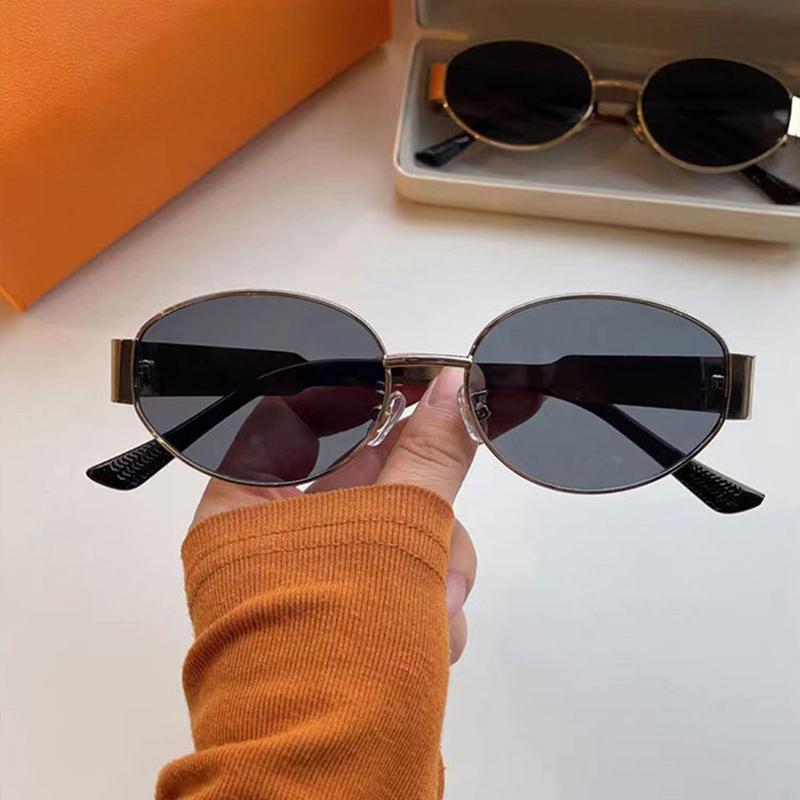 1 Τεμάχιο Οβάλ Σχήματος Προσωπικότητας Μεταλλικά Μικρά Στρογγυλά Γυαλιά Αξεσουάρ Παραλίας Για Γυναίκες Γυαλιά Γυαλιά Ηλίου