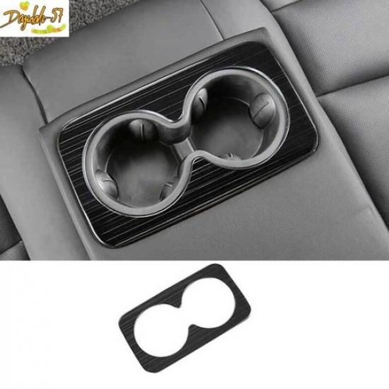 For Cadillac XT6 - Black Titanium Rear Water Cup Panel Frame Trim