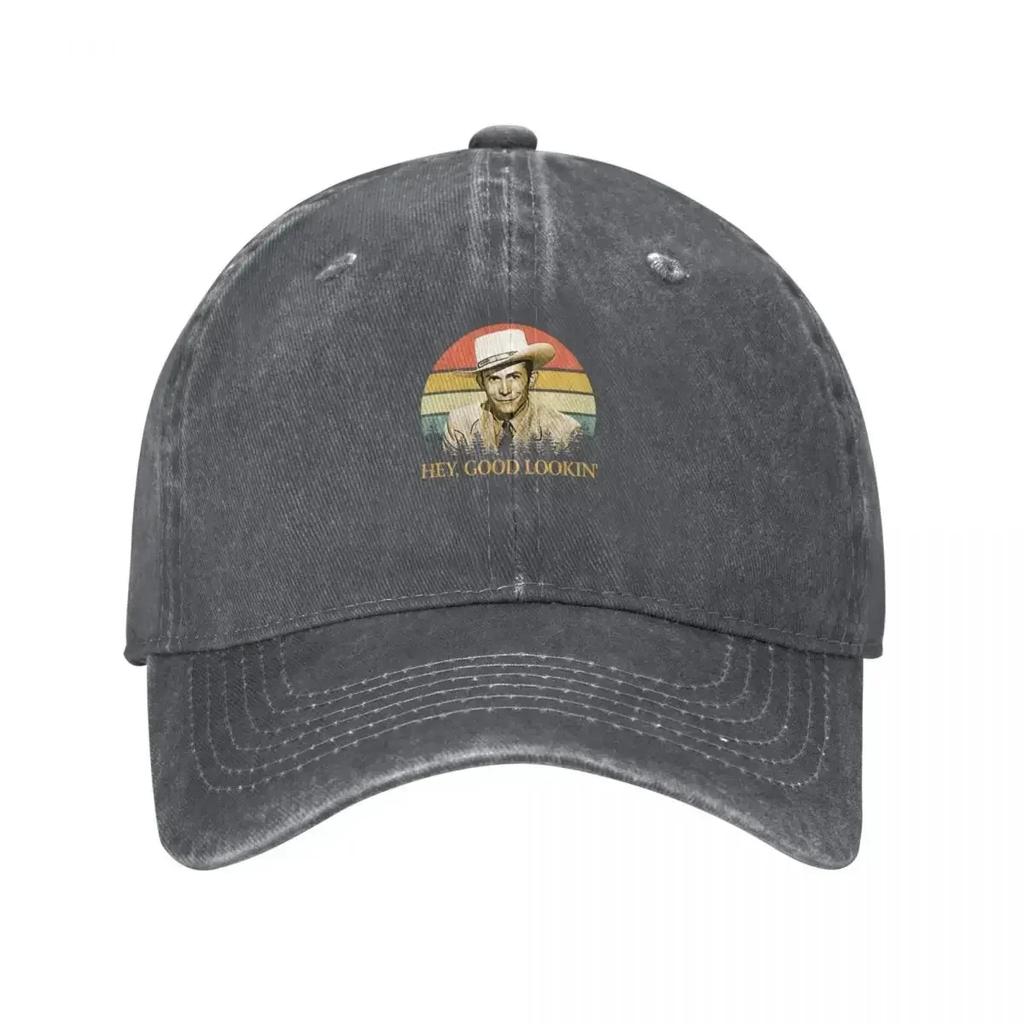 Hank Williams - Hey Good Vintage Sunset 2021 Baseball Cap beach hat Snap Back Hat Ladies Men's